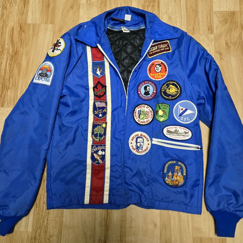 Blue Patchwork Men's Jacket - image 1